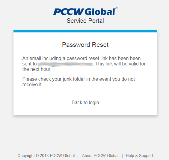 New Password sent